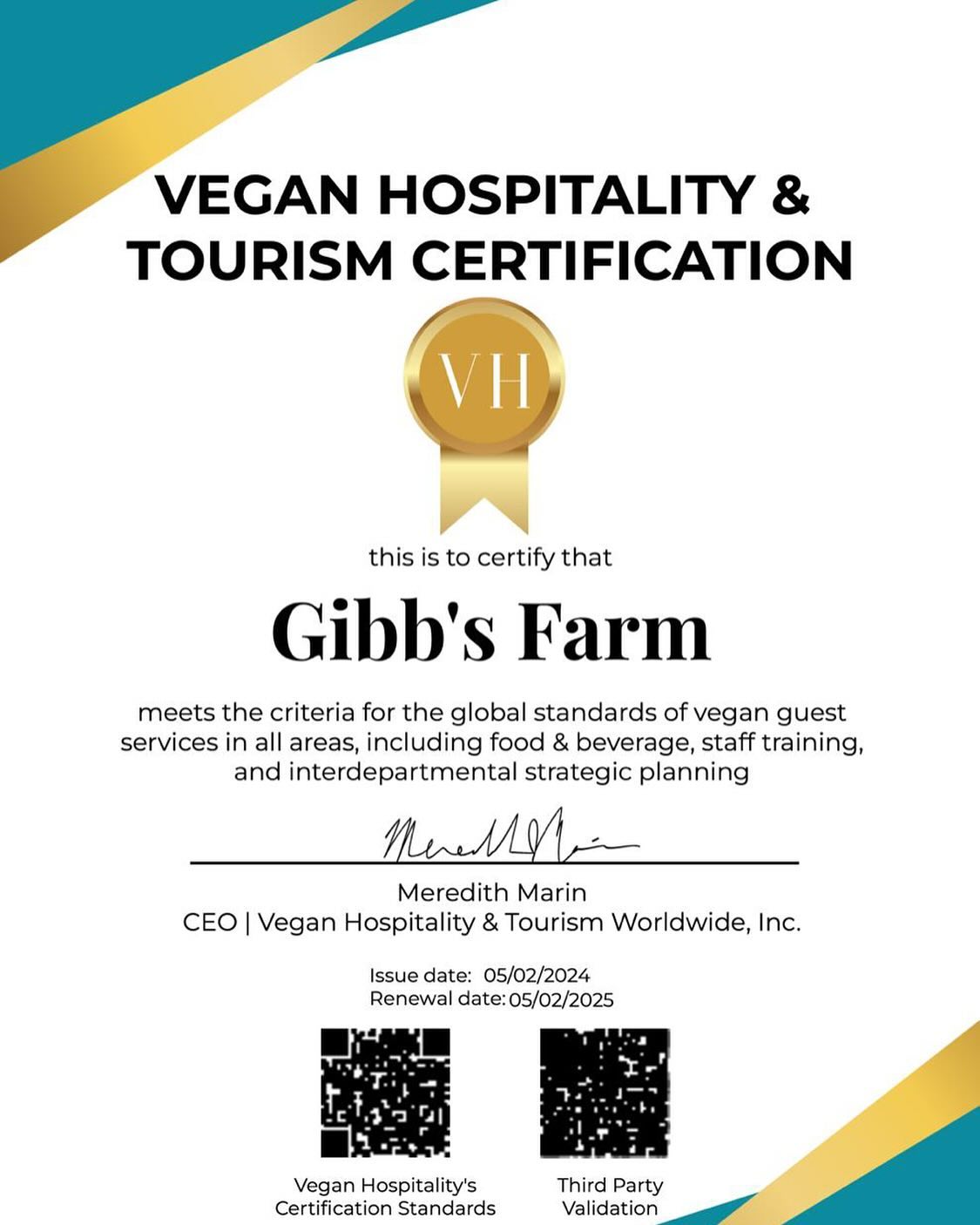 We are very pleased to have been certified by Vegan Hospitality as a Vegan Friendly place to dine and stay.  In addition to traditional dishes our menu includes vegan options created from produce harvested daily fresh from our organic farm. #vegan #veganhospitality #veganfriendly #healthy #wellness