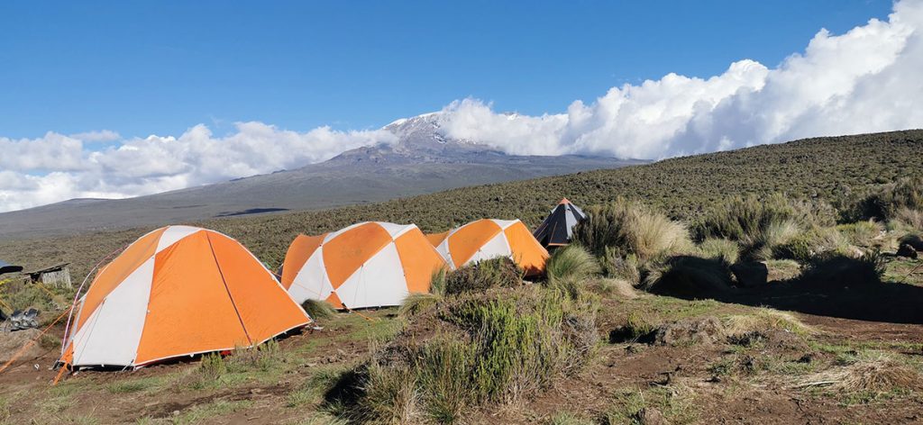 Tents on Kilimanjaro