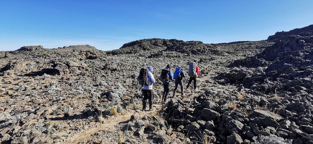 Trekking up Kilimanjaro Tanzania