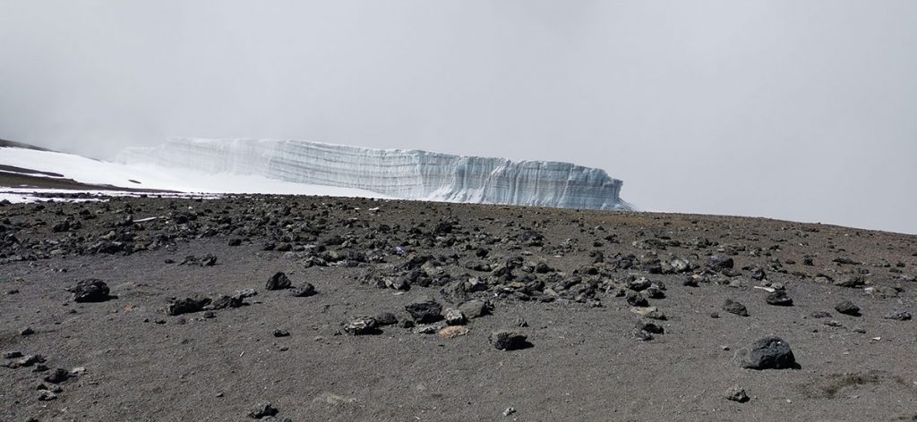 Glacier on Kilimanjaro Tanzania
