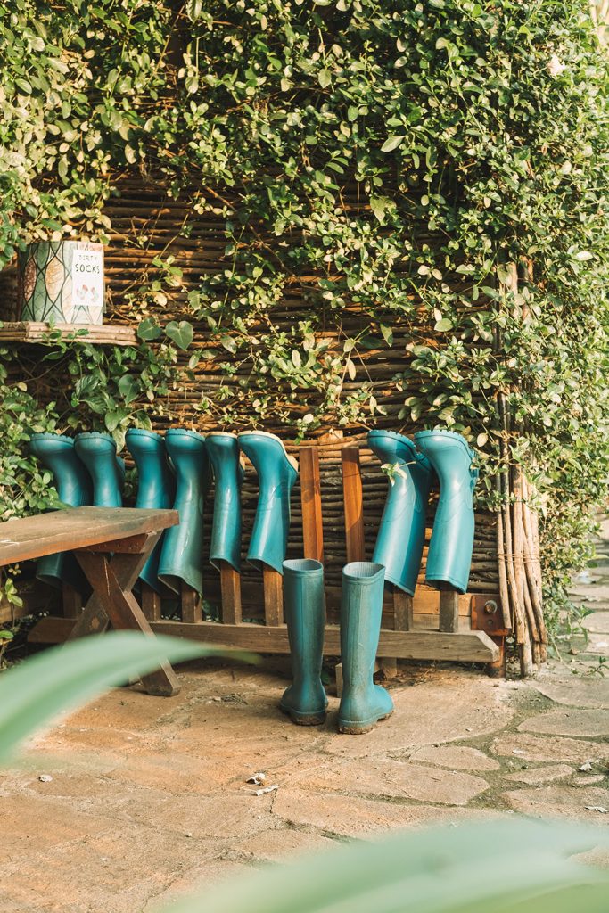 Put on a pair of wellington boots and earn your keep in the garden